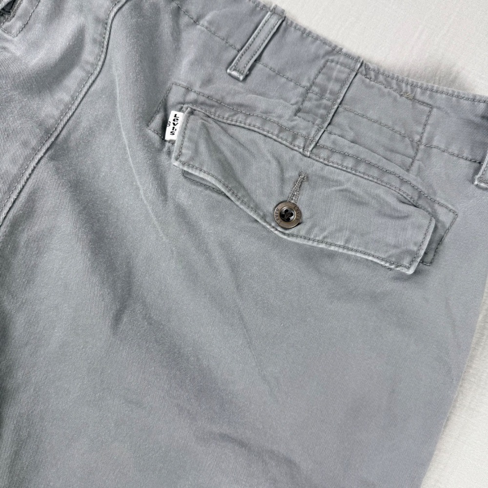 Levis Mens‎ Chino Pants Gray 36x30 Pocket Flaps Cotton Twill Blokecore Casual